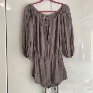 Young fabulous & broke gray romper - S